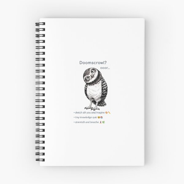 Item preview, The Doomscroll Owl | Anti-doomscrolling motivational sticker designed and sold by idledaze.