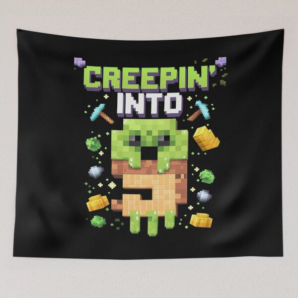 Item preview, 9th Birthday Gamer Pixel Creepin’ Into 9 Video Game Party 2  designed and sold by MarkLeedsArt.