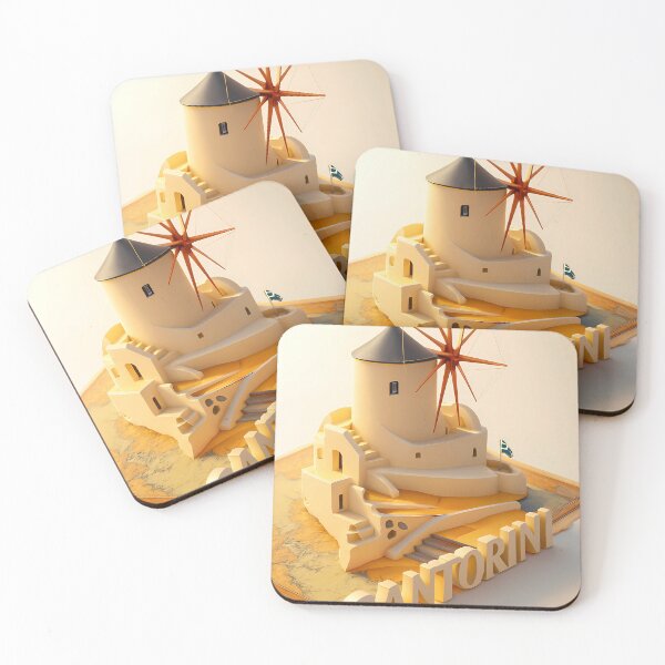 Item preview, Journey in Miniature – Santorini Windmill Diorama Ar designed and sold by darekkocurek.