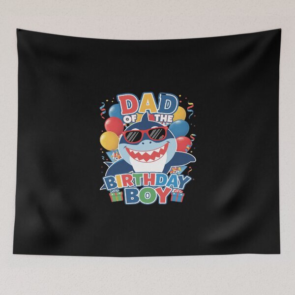 Item preview, Dad of the Birthday Boy Family Matching Party Shark 1  designed and sold by SyntaxClaw.