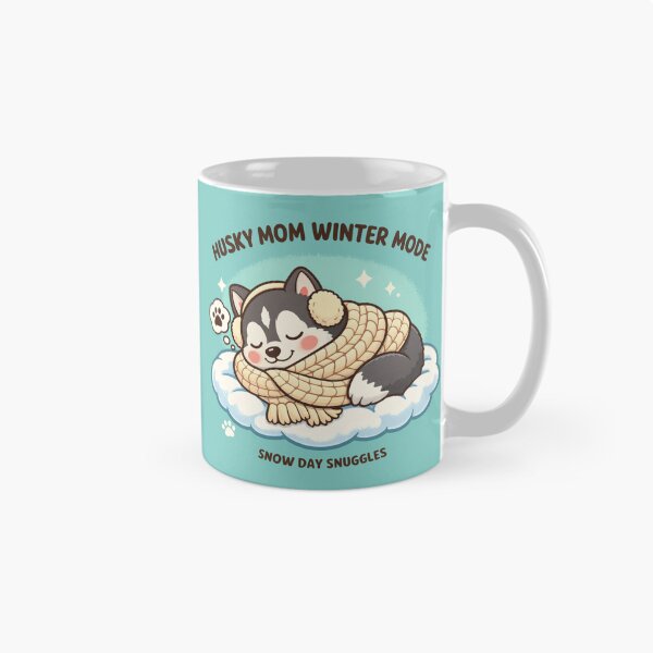 Item preview, Husky Mom Winter Mode – Snow Day Snuggles Cozy Husky Shirt designed and sold by dogmomtees.