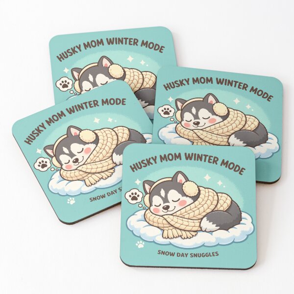 Item preview, Husky Mom Winter Mode – Snow Day Snuggles Cozy Husky Shirt designed and sold by dogmomtees.