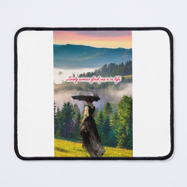 Item preview, Beautiful Thought: A Lonely Lady with Umbrella | Calm & Aesthetic Artwork designed and sold by VeenaArtStudio.