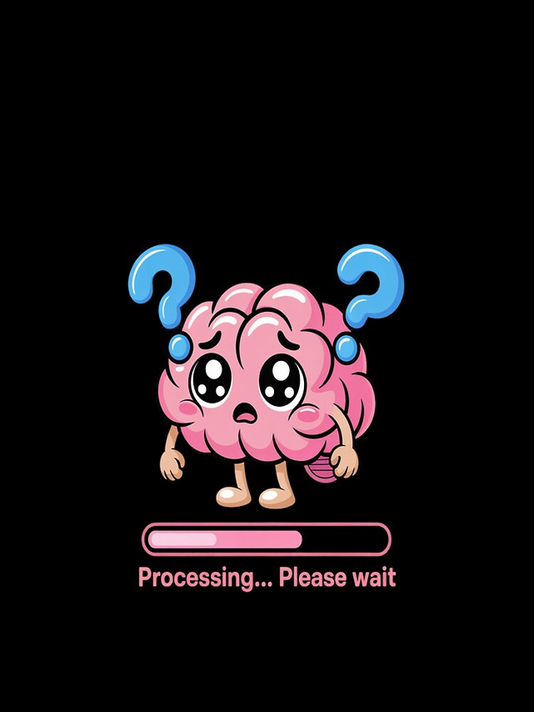 Thumbnail 4 of 4, iPhone Case, Brain Loading Processing Please Wait designed and sold by orlodrake.
