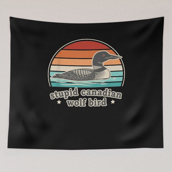 Item preview, Stupid Canadian Wolf Bird Vintage Retro designed and sold by SofenArt.