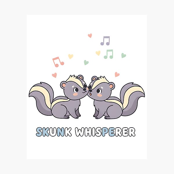 Item preview, Skunk Pal – Cute Cartoon Skunk for Animal Lovers designed and sold by KivaroArt.