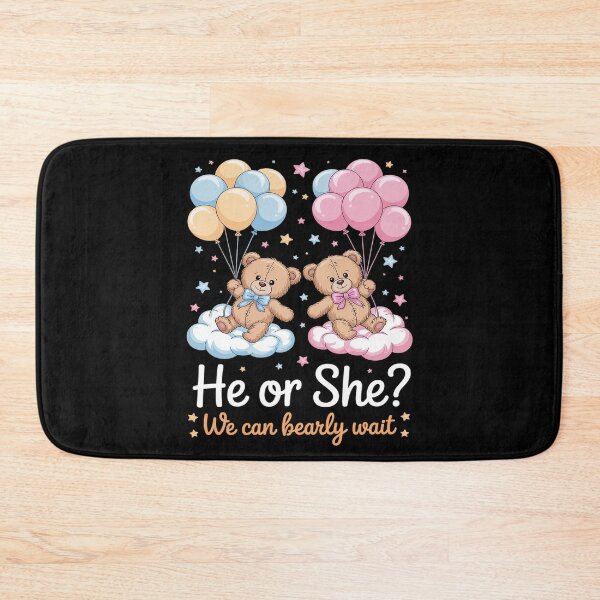Item preview, He or She We Can Bearly Wait Bears Balloons Gender Reveal  designed and sold by InspiredFoul.