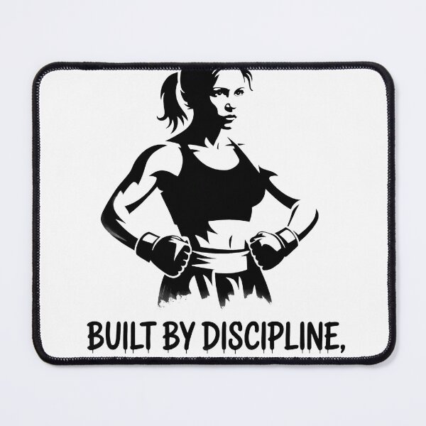 Item preview, Built By Discipline Not Motivation – Female Fighter Mindset Shirt designed and sold by WSPrintCrafter.