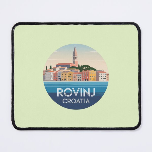 Item preview, Rovinj Croatia Travel Badge Minimal Coastal Sticker designed and sold by Timeless Design.
