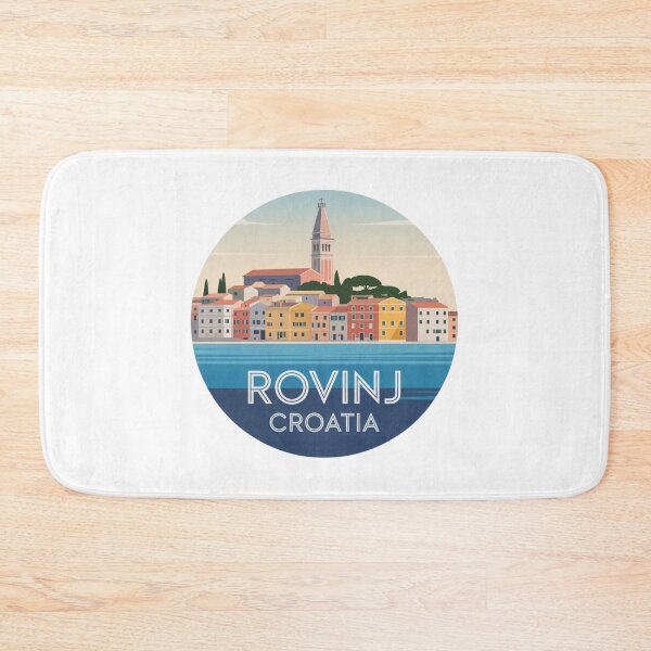 Item preview, Rovinj Croatia Travel Badge Minimal Coastal Sticker designed and sold by Timeless Design.