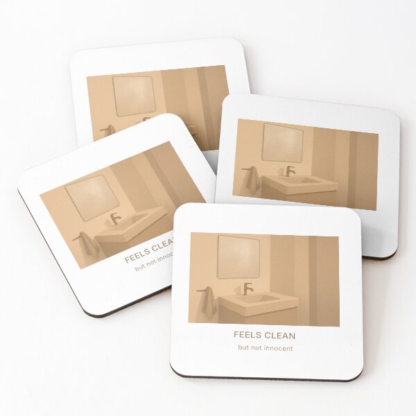 Item preview, Feels Clean But Not Innocent – Minimal Bathroom Line Art | Open the Door Series designed and sold by WorkXPlay.