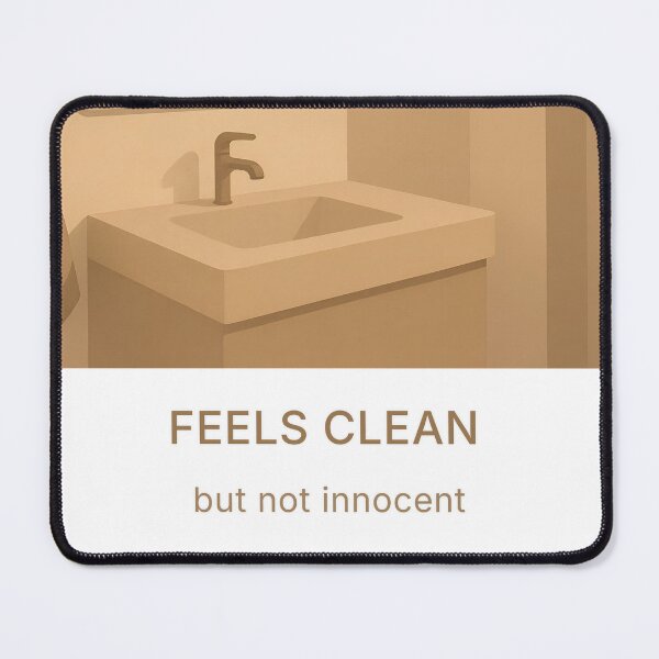 Item preview, Feels Clean But Not Innocent – Minimal Bathroom Line Art | Open the Door Series designed and sold by WorkXPlay.