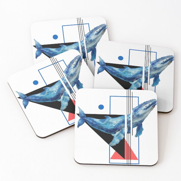 Item preview, Geometric Watercolor Humpback Whale designed and sold by Ry-Art-Hub.