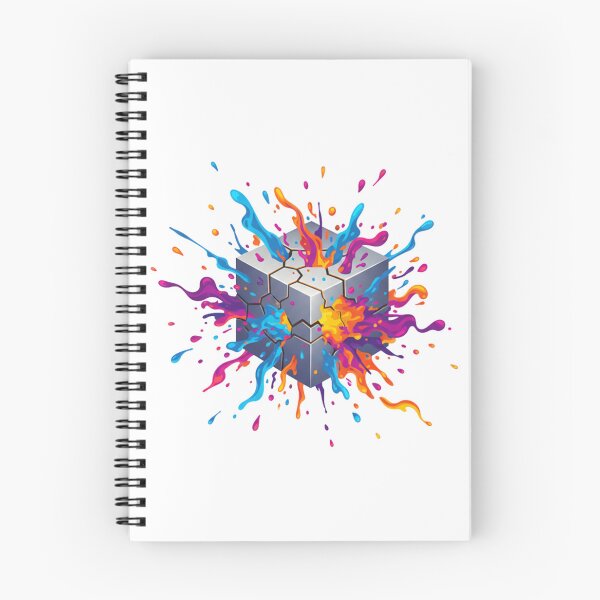 Item preview, Explosive Creativity: Vibrant Abstract Color Splash Cube designed and sold by MartinxMarie.