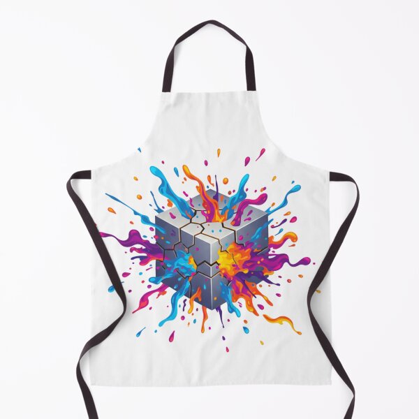 Item preview, Explosive Creativity: Vibrant Abstract Color Splash Cube designed and sold by MartinxMarie.