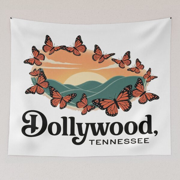 Item preview, Dollywood Tennessee Monarch Butterfly Sunset | Smoky Mountains Nature Art designed and sold by Globalcitytees.