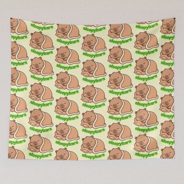 Item preview, sleeping capybara sleepybara designed and sold by nityaInkLab.