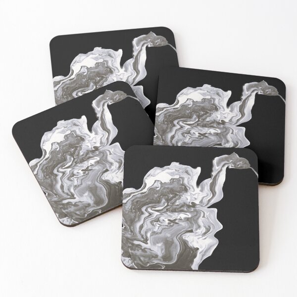 Item preview, Abstract Snake Fluid Art - Black and White Minimalist Serpent designed and sold by GezBray.