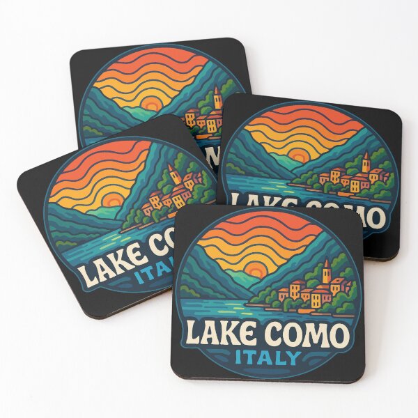 Item preview, Lake Como Italy Retro Trippy Travel designed and sold by TomFrontierArt.