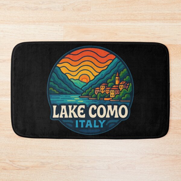 Item preview, Lake Como Italy Retro Trippy Travel designed and sold by TomFrontierArt.