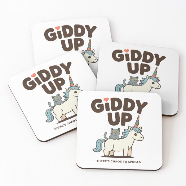 Item preview, Giddy Up Cute Cat Unicorn Chaos designed and sold by MonkiFlipp.