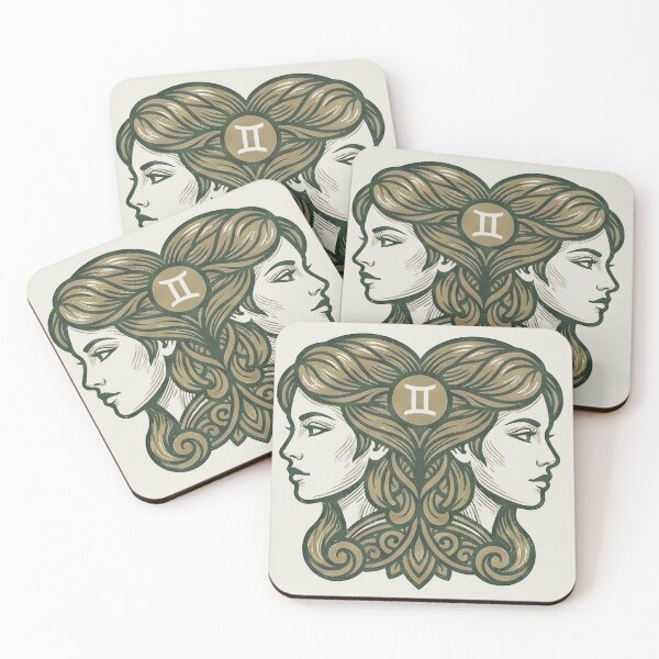 Item preview, Gemini Minimalist Line Art Zodiac Twins - Aesthetic Air Sign Zodiac Start Sign Gift designed and sold by IndoPatterns.