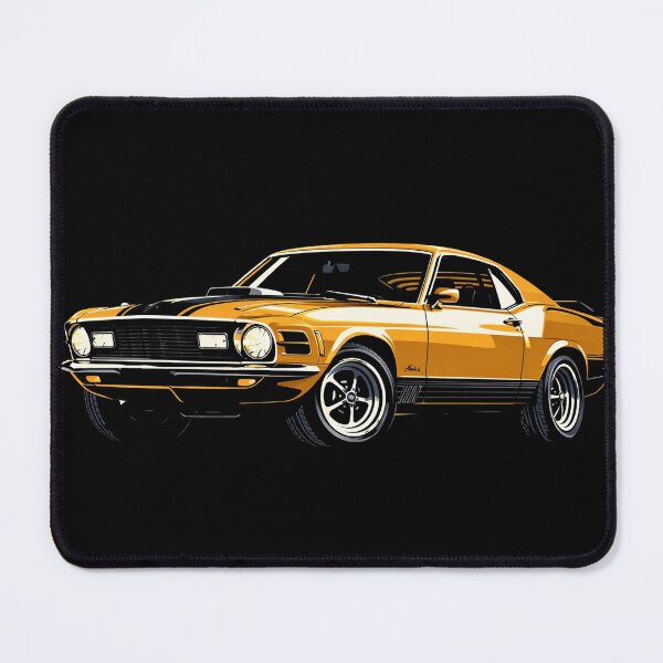 Item preview, Vintage 1970 Mustang Mach 1 – Retro Muscle Car Art Print designed and sold by Stinky Lincy's Apparel Company.