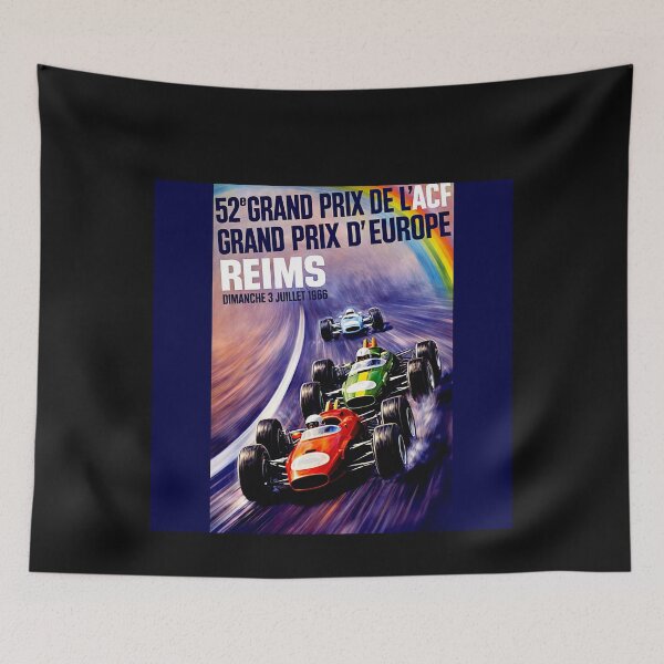 Item preview, Reims Grand Prix  1966 variation vintage poster designed and sold by Helios Be. Lavsh.