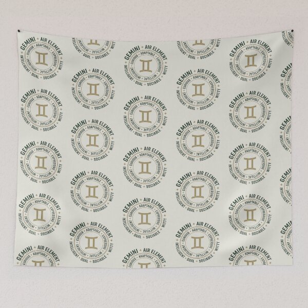 Item preview, Ancient Royal Gemini Zodiac - Ethnic Vintage Indian Twins Art designed and sold by IndoPatterns.