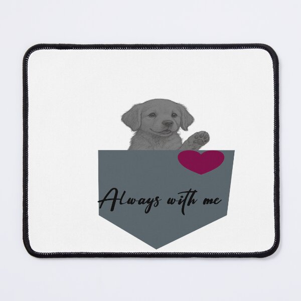 Item preview, Hand Drawn Puppy in Pocket - Always With Me Golden Retriever designed and sold by tineldesign.