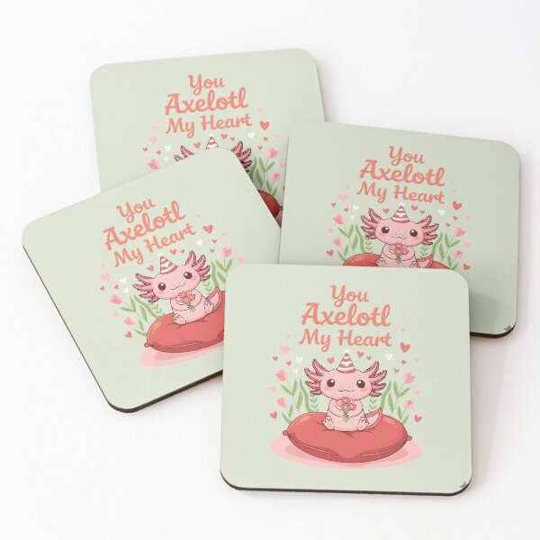 Item preview, You Axelotl My Heart Cute Amphibian Valentine Pun designed and sold by Splotchly.