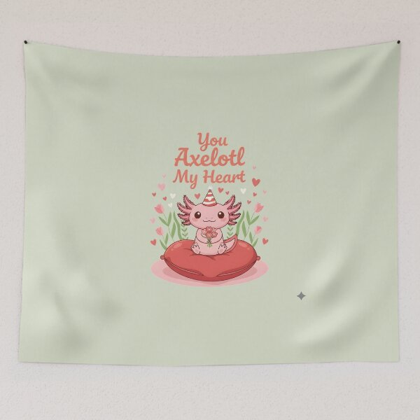 Item preview, You Axelotl My Heart Cute Amphibian Valentine Pun designed and sold by Splotchly.