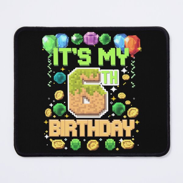 Item preview, Birthday Boy It's My 6th Birthday Gamer Pixel Number 1 designed and sold by MarryIsMonth.