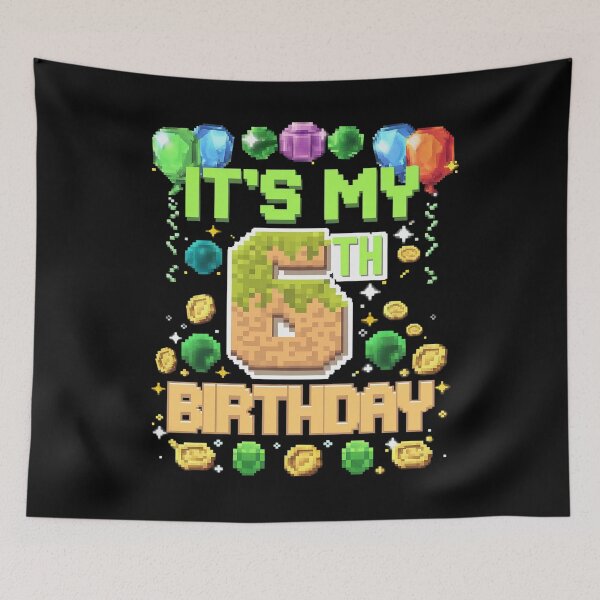 Item preview, Birthday Boy It's My 6th Birthday Gamer Pixel Number 1  designed and sold by MarryIsMonth.
