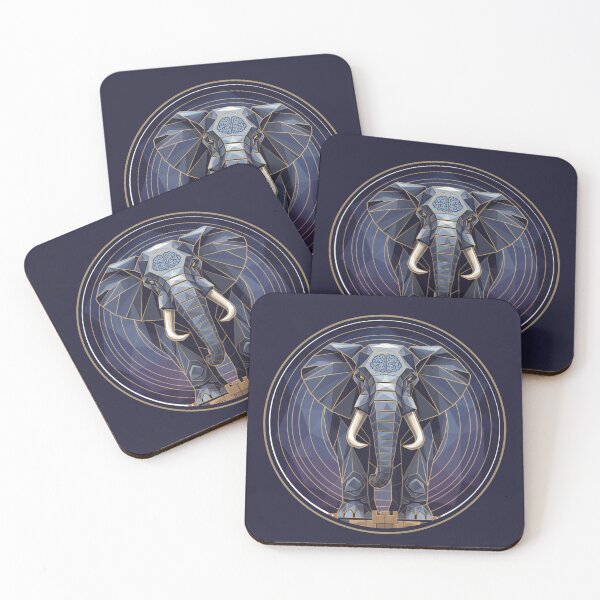 Item preview, Infinite Wisdom: Geometric Elephant Mind Statement Art designed and sold by MartinxMarie.