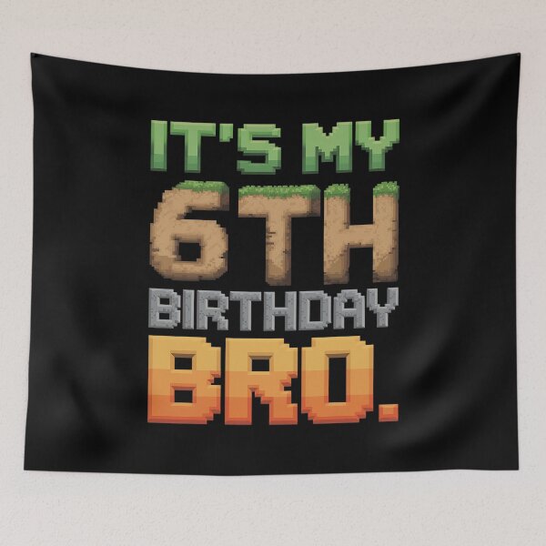 Item preview, Birthday Boy It's My 6th Birthday Video Game Pixel 1  designed and sold by MarryIsMonth.