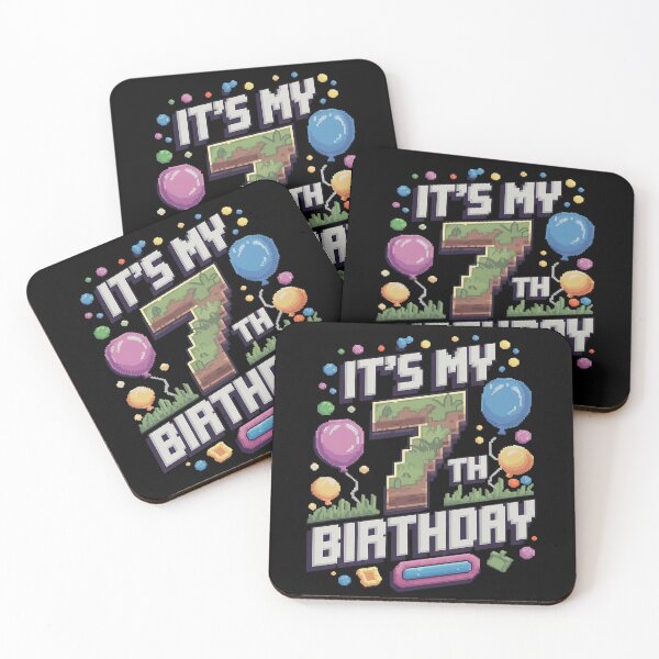Item preview, Birthday Boy It's My 7th Birthday Gamer Pixel Number  designed and sold by MarryIsMonth.