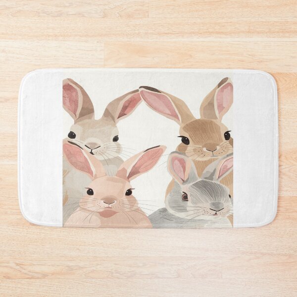 Item preview, Aesthetic Illustrated Bunny in Pastel Tones designed and sold by mari0n980.