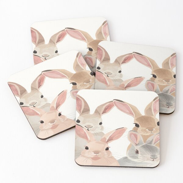 Item preview, Aesthetic Illustrated Bunny in Pastel Tones designed and sold by mari0n980.
