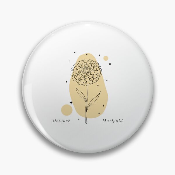 Item preview, Minimalist Boho October Birth Flower Marigold Line designed and sold by Oleksandrshopp.