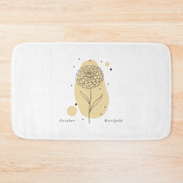 Item preview, Minimalist Boho October Birth Flower Marigold Line designed and sold by Oleksandrshopp.