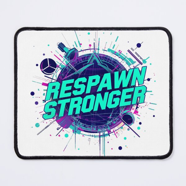 Item preview, Respawn Stronger Gaming Typography | Neon Cyber Gamer Quote Design designed and sold by Graphic Therapist.