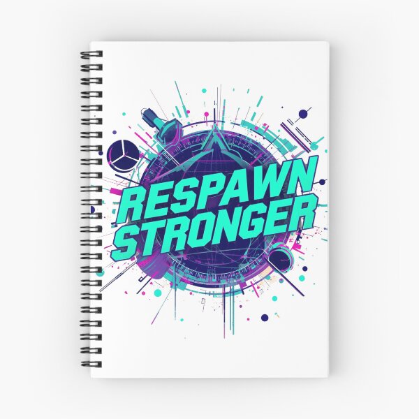 Item preview, Respawn Stronger Gaming Typography | Neon Cyber Gamer Quote Design designed and sold by Graphic Therapist.