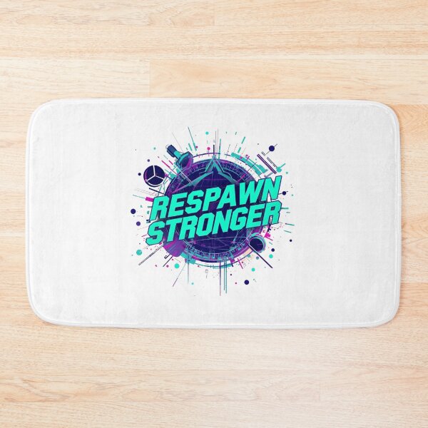 Item preview, Respawn Stronger Gaming Typography | Neon Cyber Gamer Quote Design designed and sold by Graphic Therapist.