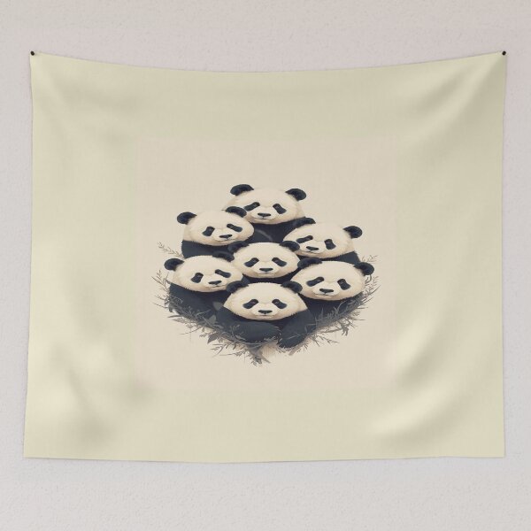 Item preview, Minimalist Illustrated Panda with Clean Lines designed and sold by mari0n980.