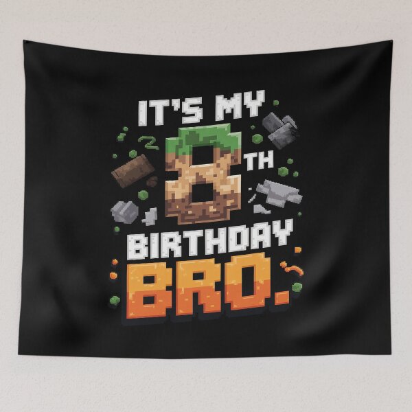 Item preview, Birthday Boy It's My 8th Birthday Gamer Pixel Number 8  designed and sold by MarryIsMonth.