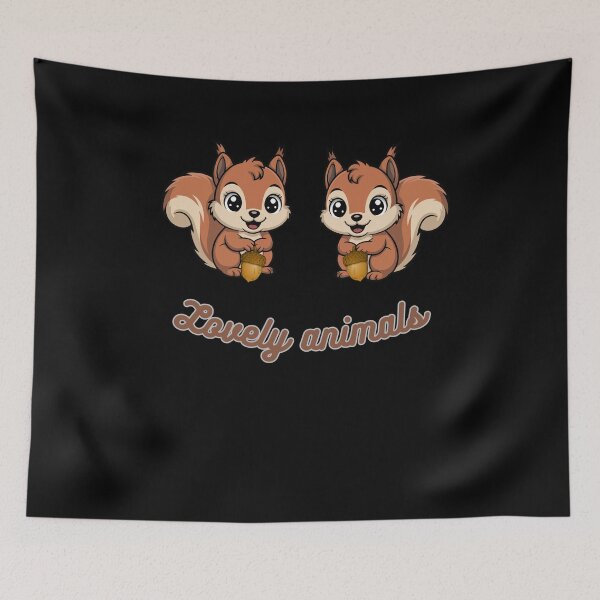 Item preview, Lovely animals - cute squirrels with acorns designed and sold by MegiSmile.