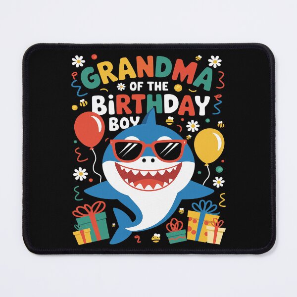 Item preview, Grandma of the Birthday Boy Family Matching Party Shark 23 designed and sold by FadeOfThrone.