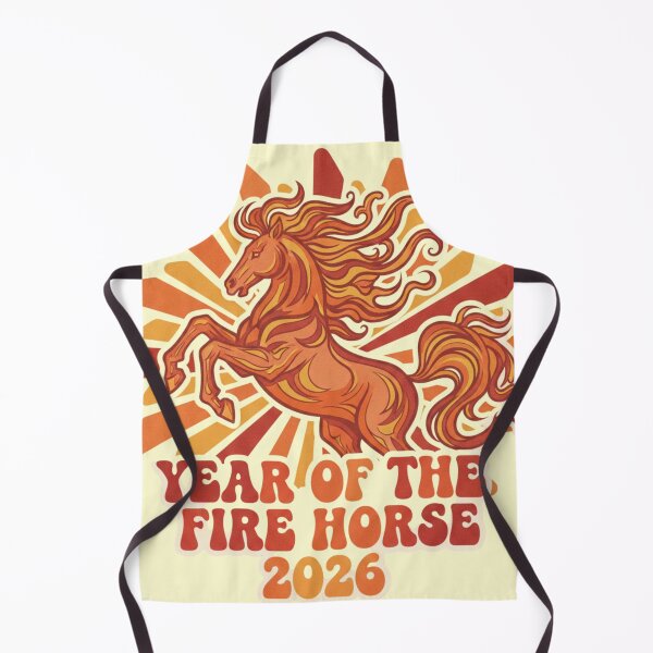 Item preview, Groovy Fire Horse 2026 Retro Zodiac designed and sold by Prints & Pulse.