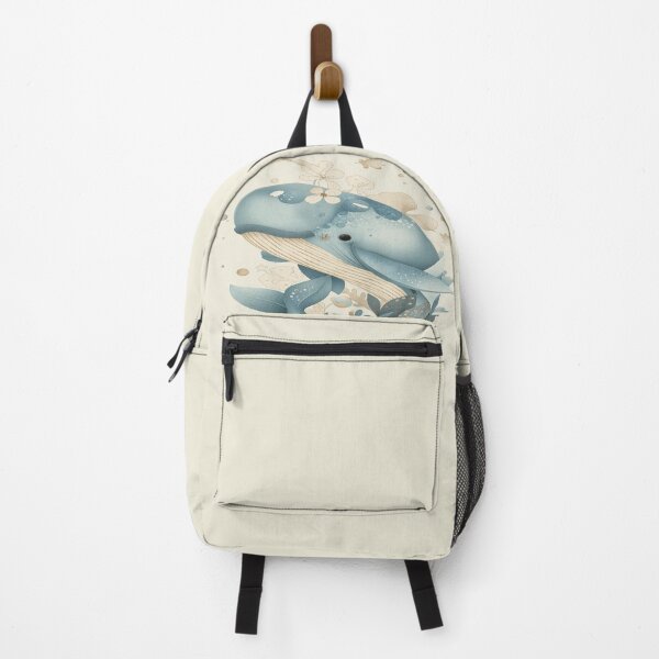 Item preview, Whimsical Illustrated Whale in Soft Blue Tones designed and sold by mari0n980.